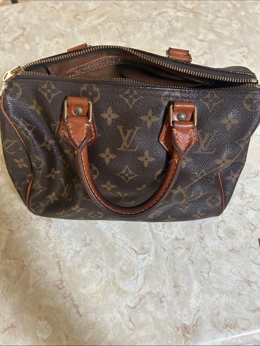 Louis Vuitton Monogram Mini Satchel in Brown and Tan